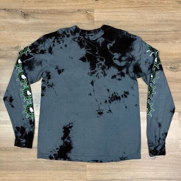 Knotfest Deathknot Long Sleeve Tee Shirt M Black Gray Green Tie-dye Slipknot - Picture 2 of 5